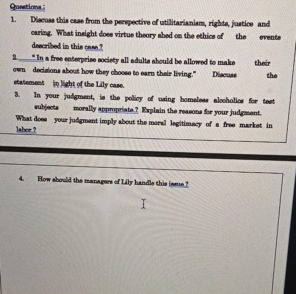 answer them carefully reading the paragraph NO.6