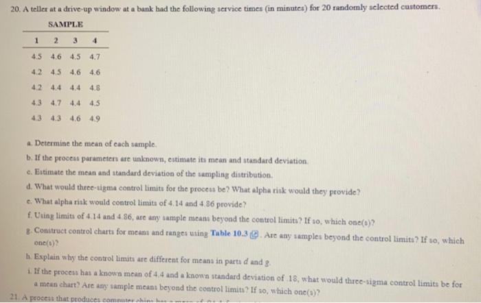 Could you please answer and show calculations 20.