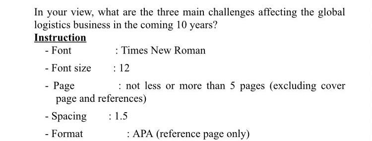 In your view, what are the three main challenges