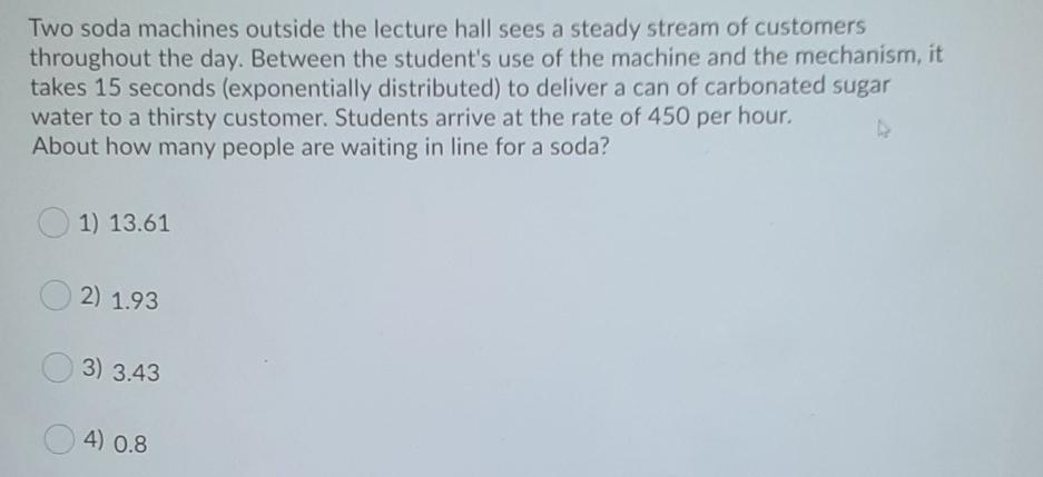 Two soda machines outside the lecture hall sees a