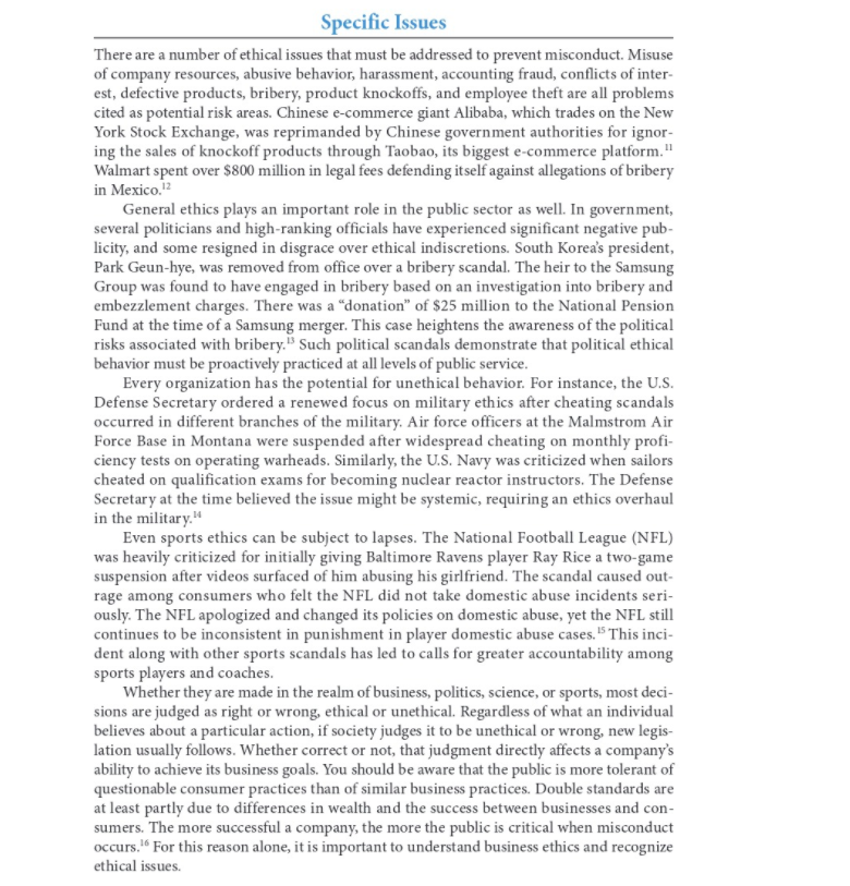 Read and in detail discuss the top three things