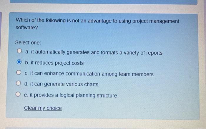 52 Which of the following is not an advantage to