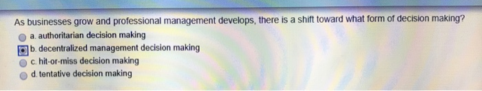 As businesses grow and professional management