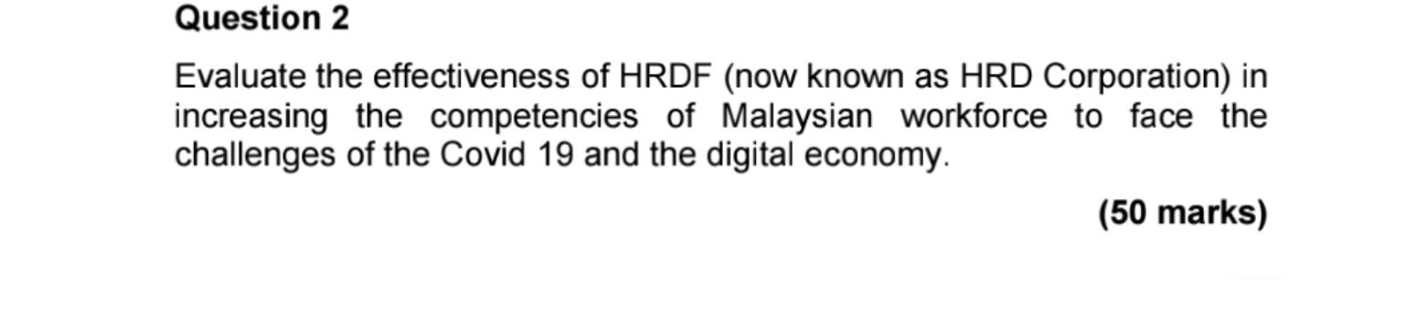 Evaluate the effectiveness of HRDF (now known as