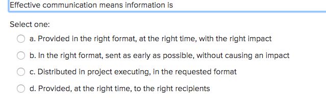 Effective communication means information is