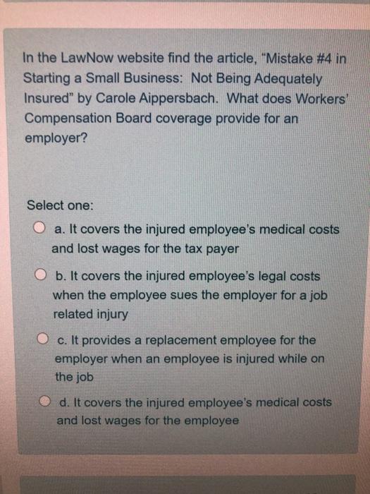 In the LawNow website find the article, "Mistake