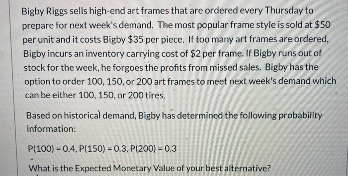 Bigby Riggs sells high-end art frames that are