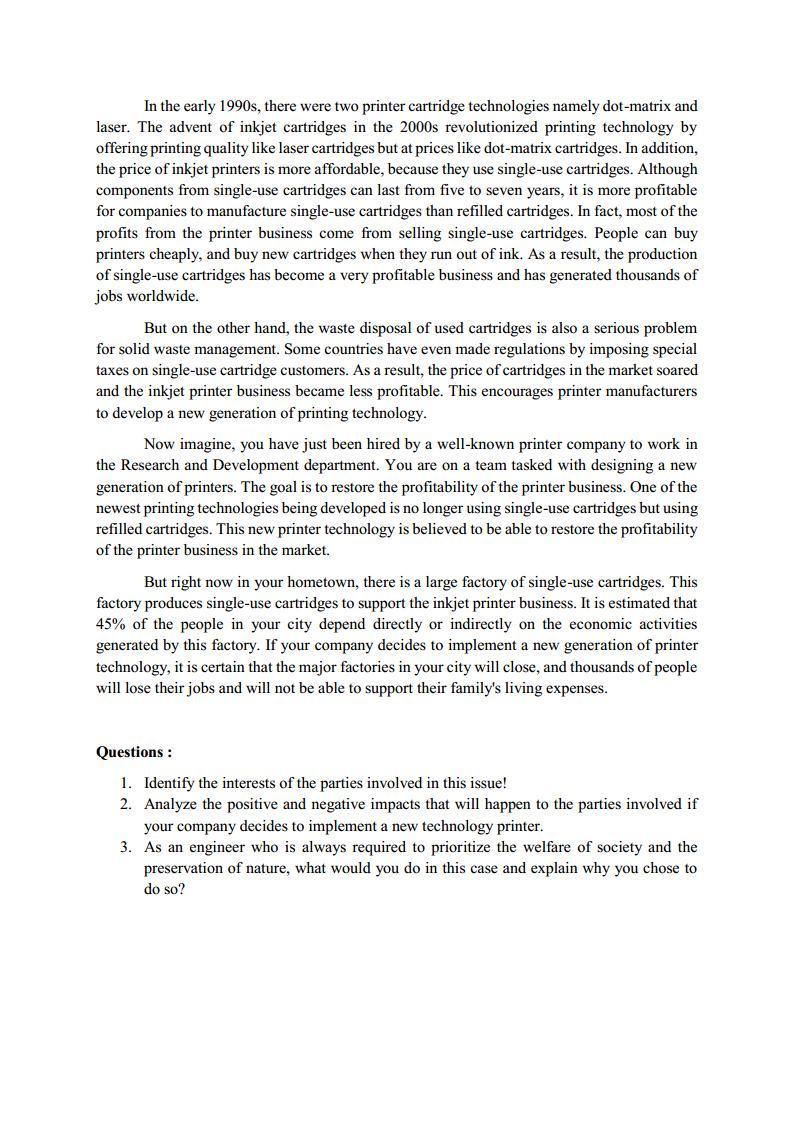 In the early 1990s, there were two printer