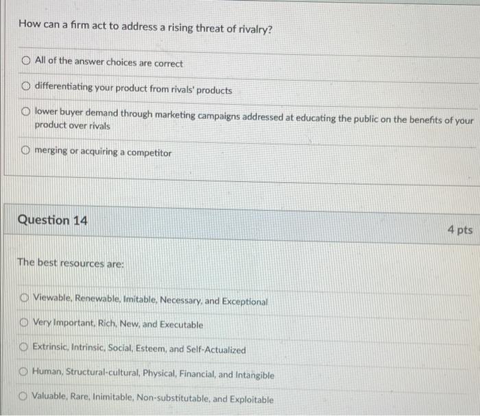 How can a firm act to address a rising threat of