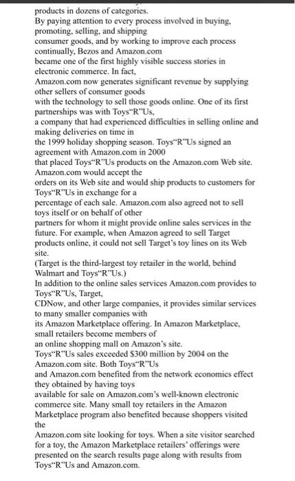 C1. Amazon.com In 1994, a 29-year-old financial