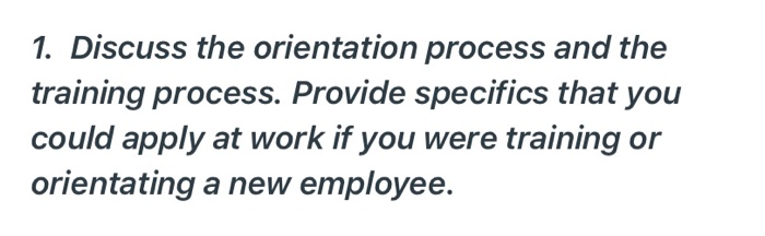 minimum requirement of 6 sentences. 1. Discuss