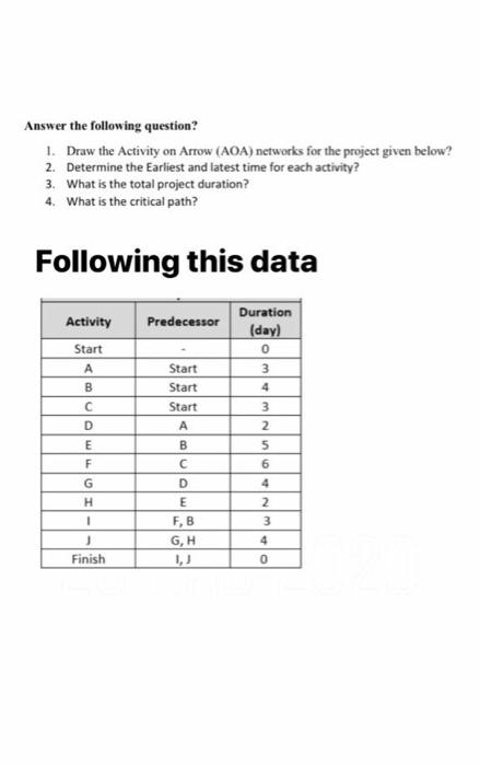 Answer the following question? 1. Draw the