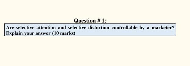 Question #1: Are selective attention and