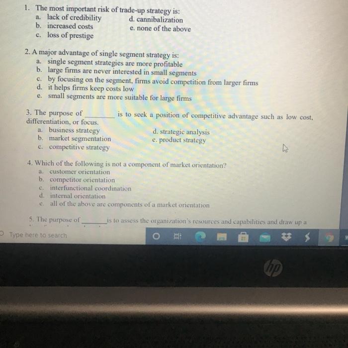 1. The most important risk of trade-up strategy