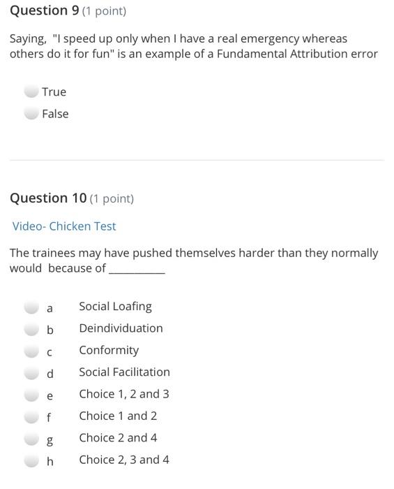 Question 9 (1 point) Saying, "I speed up only