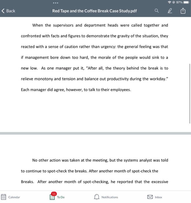 Case Study Journal 2: Red Tape and the Coffee