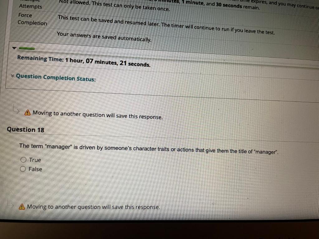 dilowed. This test can only be taken once. Force