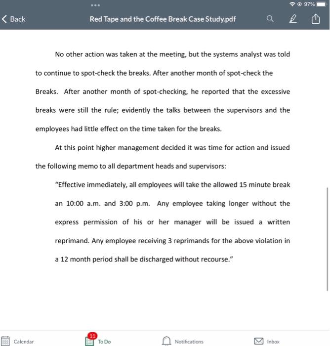 Case Study Journal 2: Red Tape and the Coffee