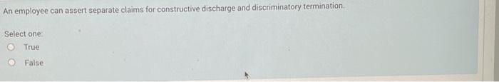 An employee can assert separate claims for
