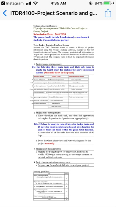 Instagram | 4:35 AM @ 84% < ITDR4100-Project