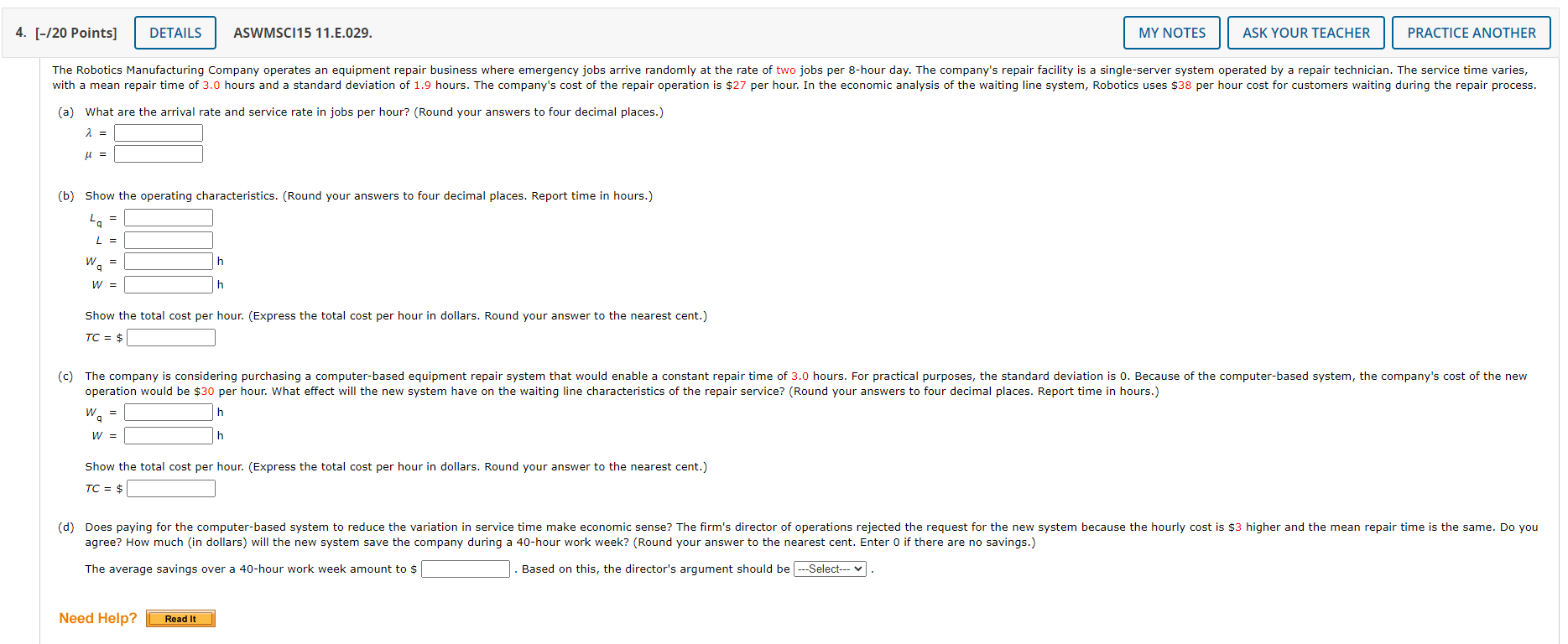 4. [-120 Points) DETAILS ASWMSCI15 11.E.029. MY