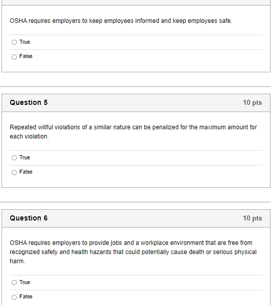 Employees do not have the responsibility to