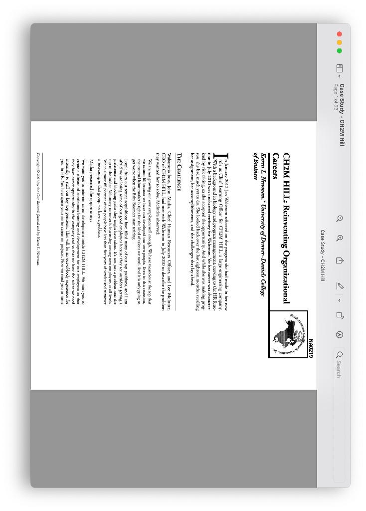 Case Study CH2M Hill: reinventing Organizational