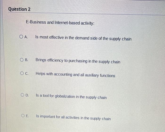 Question 1 Two important items of software used