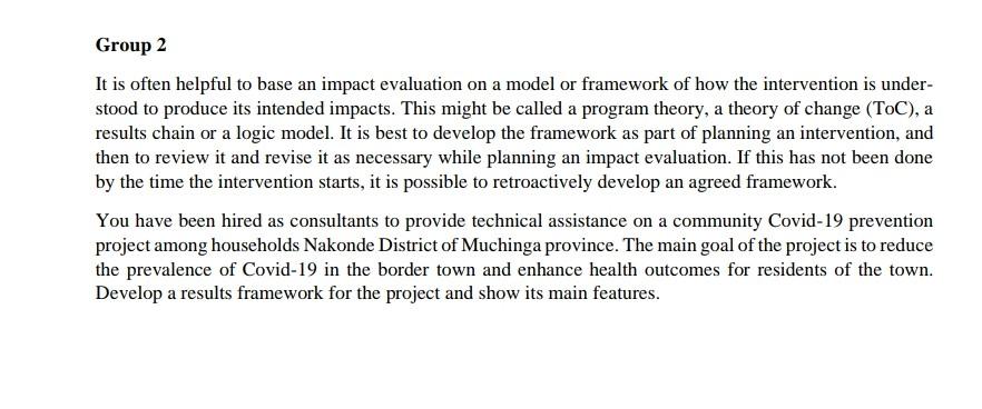 please help answer this question Group 2 It is