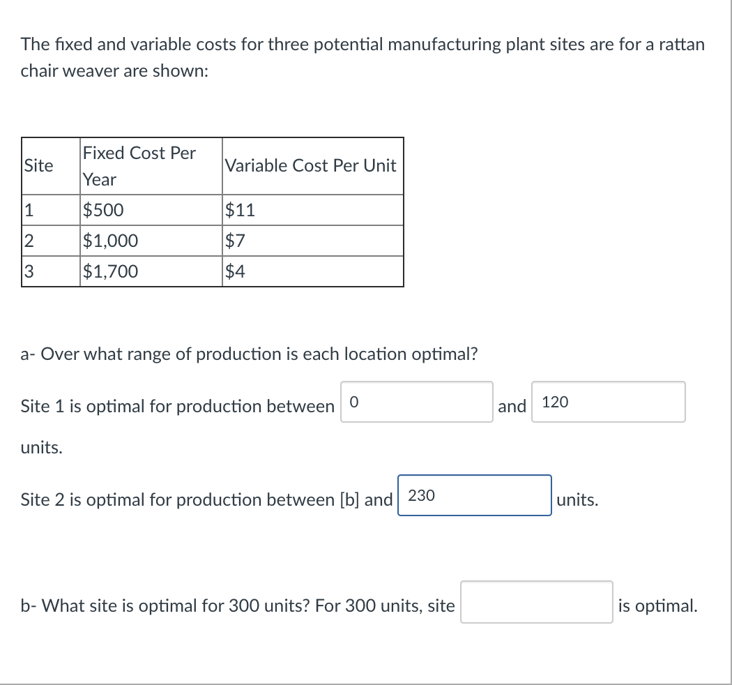 Please answer all parts - thank you The fixed and
