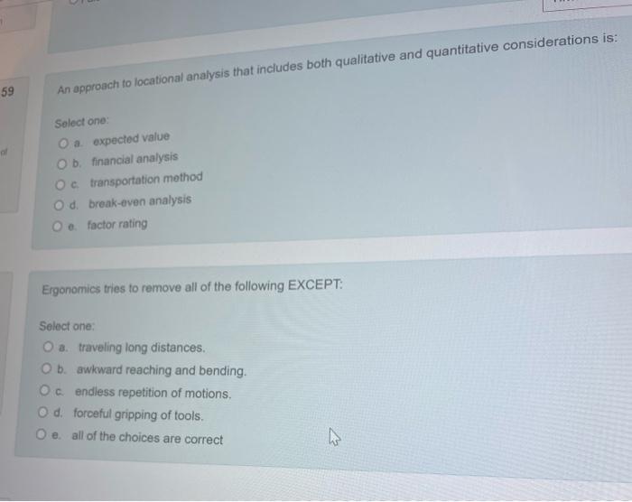 59 An approach to locational analysis that