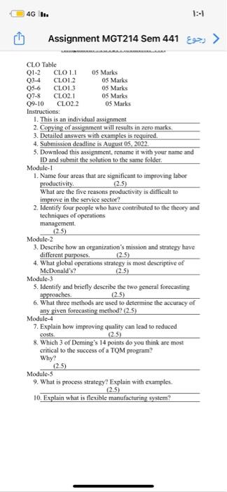 Instructions: 1. This is an individual assignment