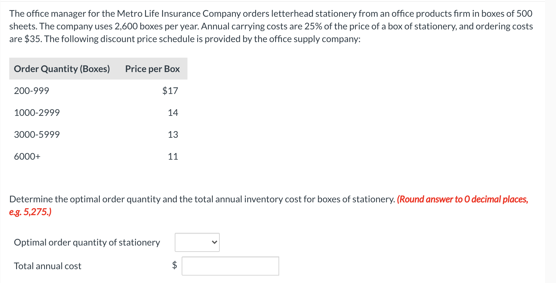 The office manager for the Metro Life Insurance