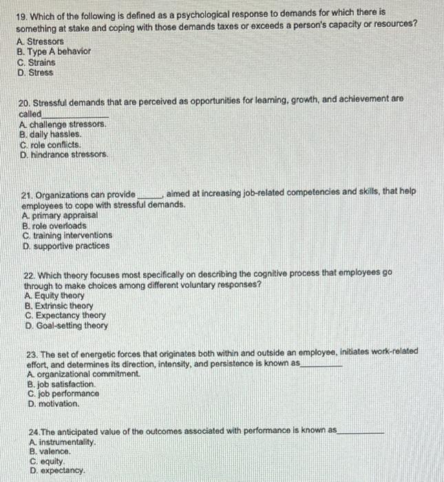 19-24 19. Which of the following is defined as a