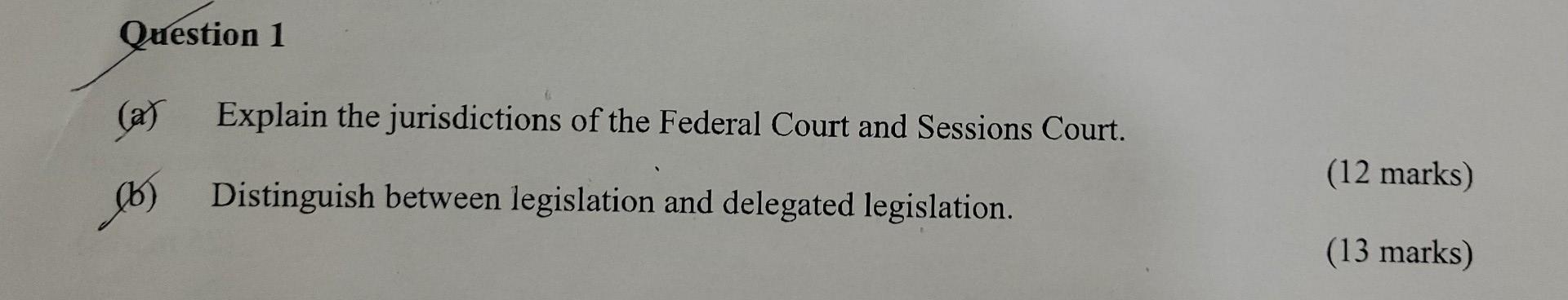 Business law Question 1 (a) Explain the