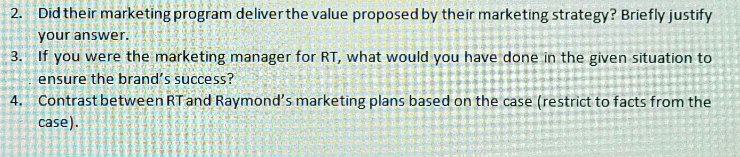 asap asap 2. Did their marketing program deliver