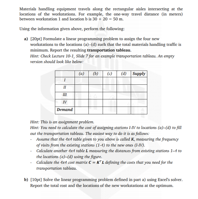 undefined 1) Machine Shop Layout Design (30