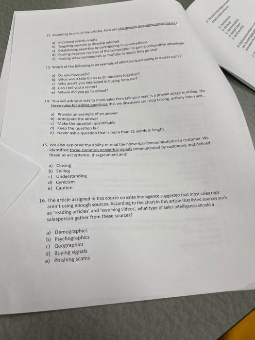 ee 12. According to one of the articles, how are