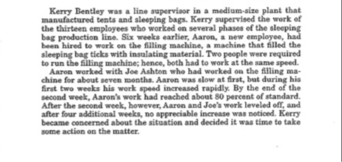 statement of the problem Kerry Bentley was a line