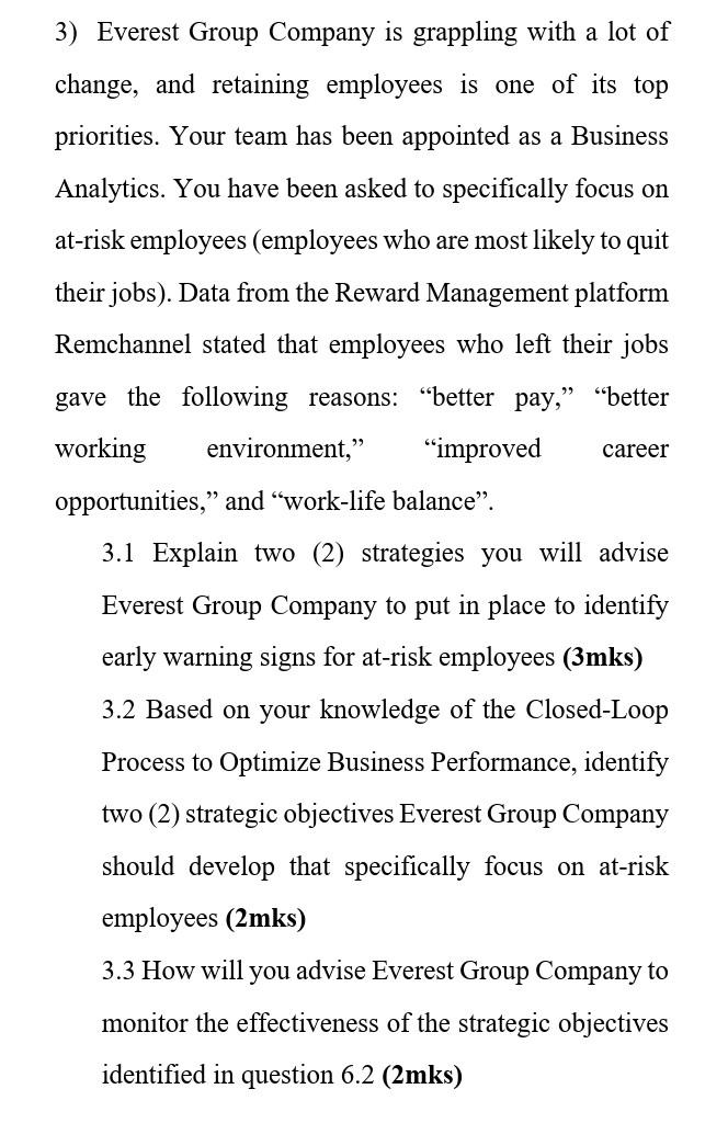 3) Everest Group Company is grappling with a lot