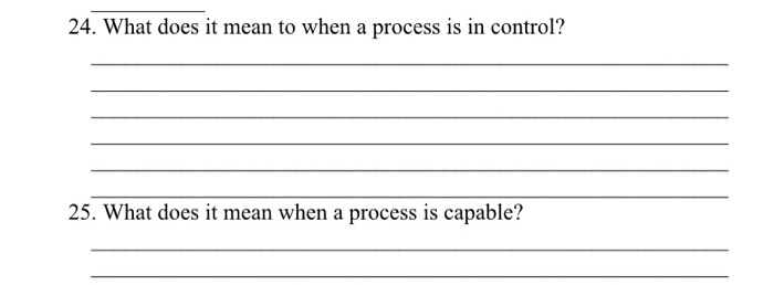 24. What does it mean to when a process is in