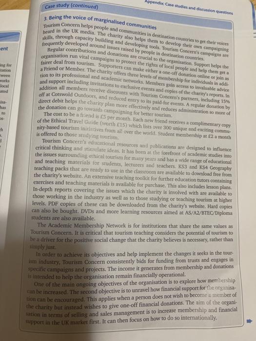 please ONLY answer QUESTION 3 Appendix Case