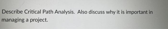 write abt 100 words What is a project? What is