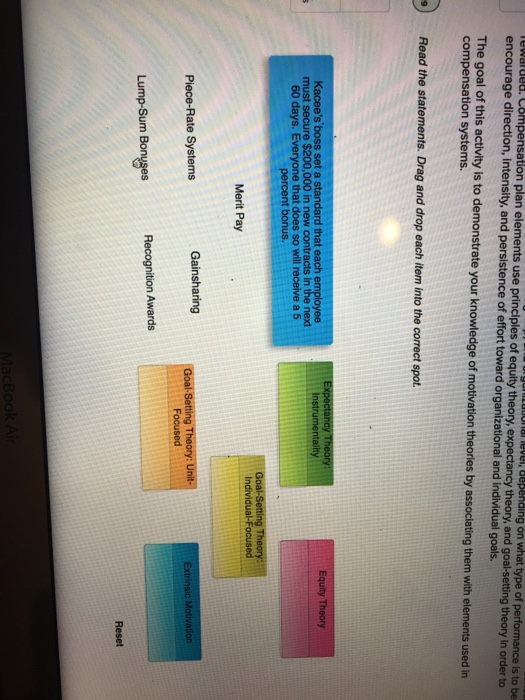 Compensation Plan Elements This activity is