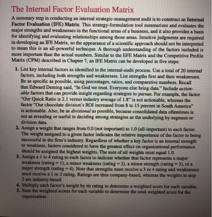 The subject is Strategic Management EXERCISE 6E