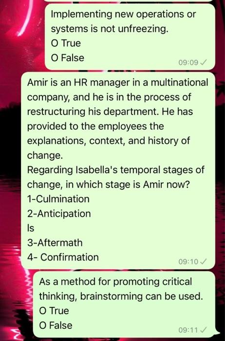 Implementing new operations or systems is not