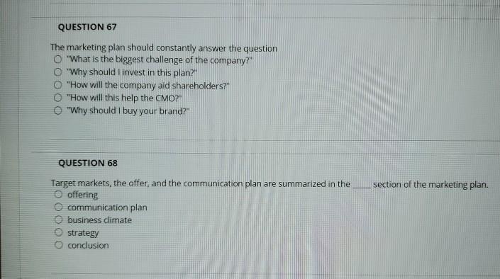 QUESTION 65 allows you to smooth out the seasonal