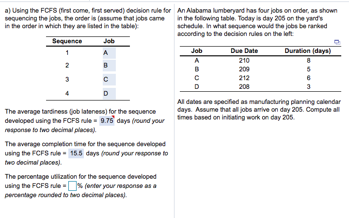 - The percentage utilization for the sequence