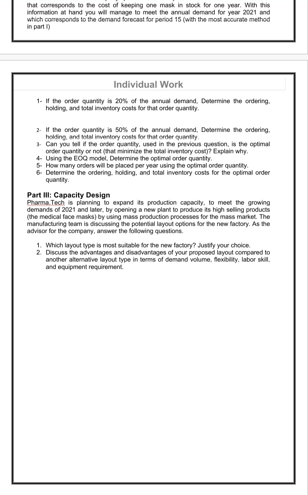 undefined Individual Work Case Study: Demand