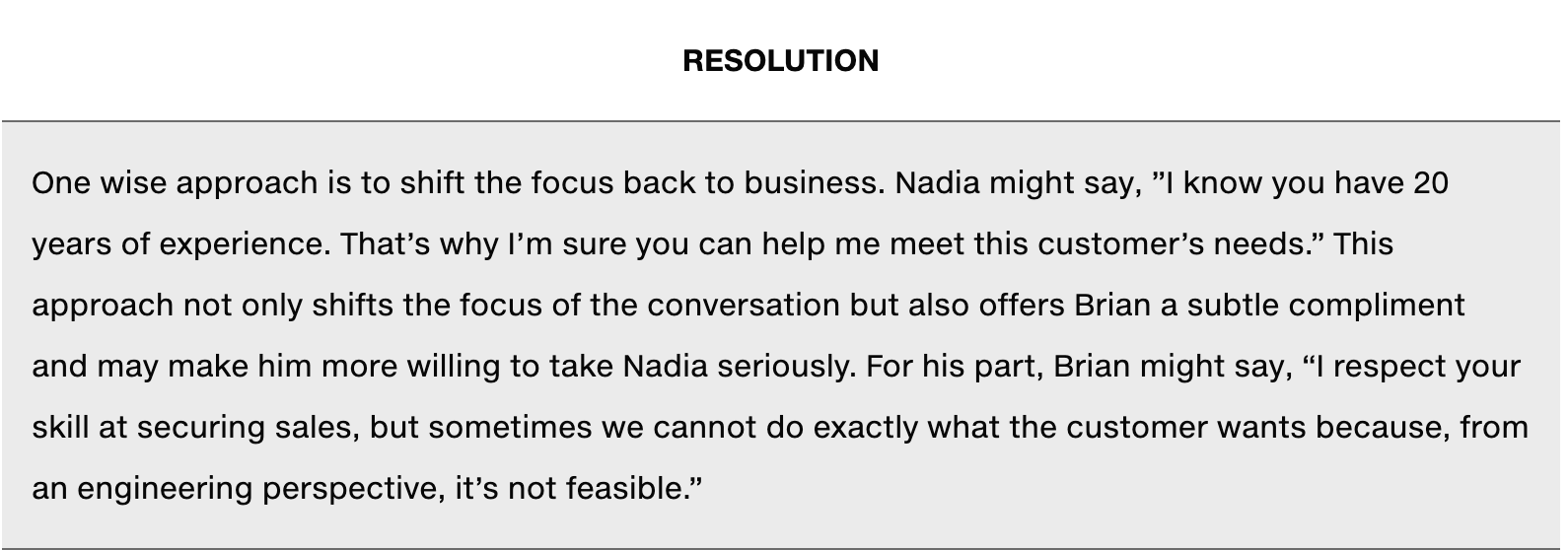 Read the scenario first. The critical thinking